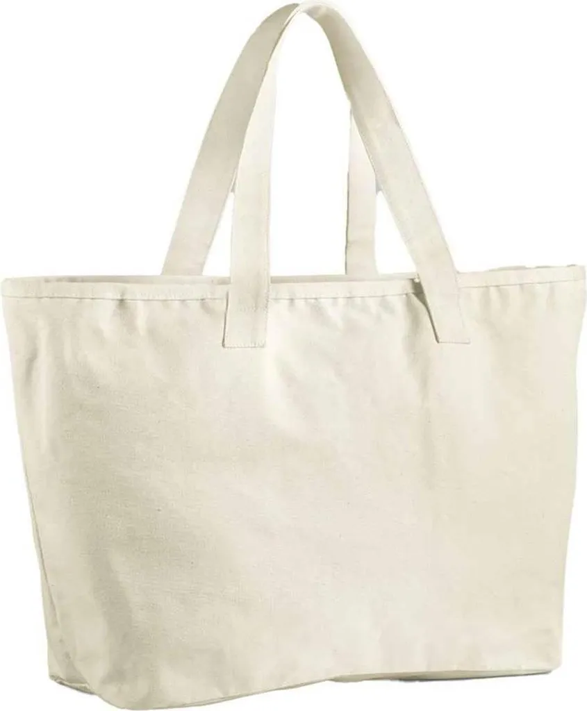 Shopper XL Westford Mill PC7673 in Cotone Canvas Naturale con Zip