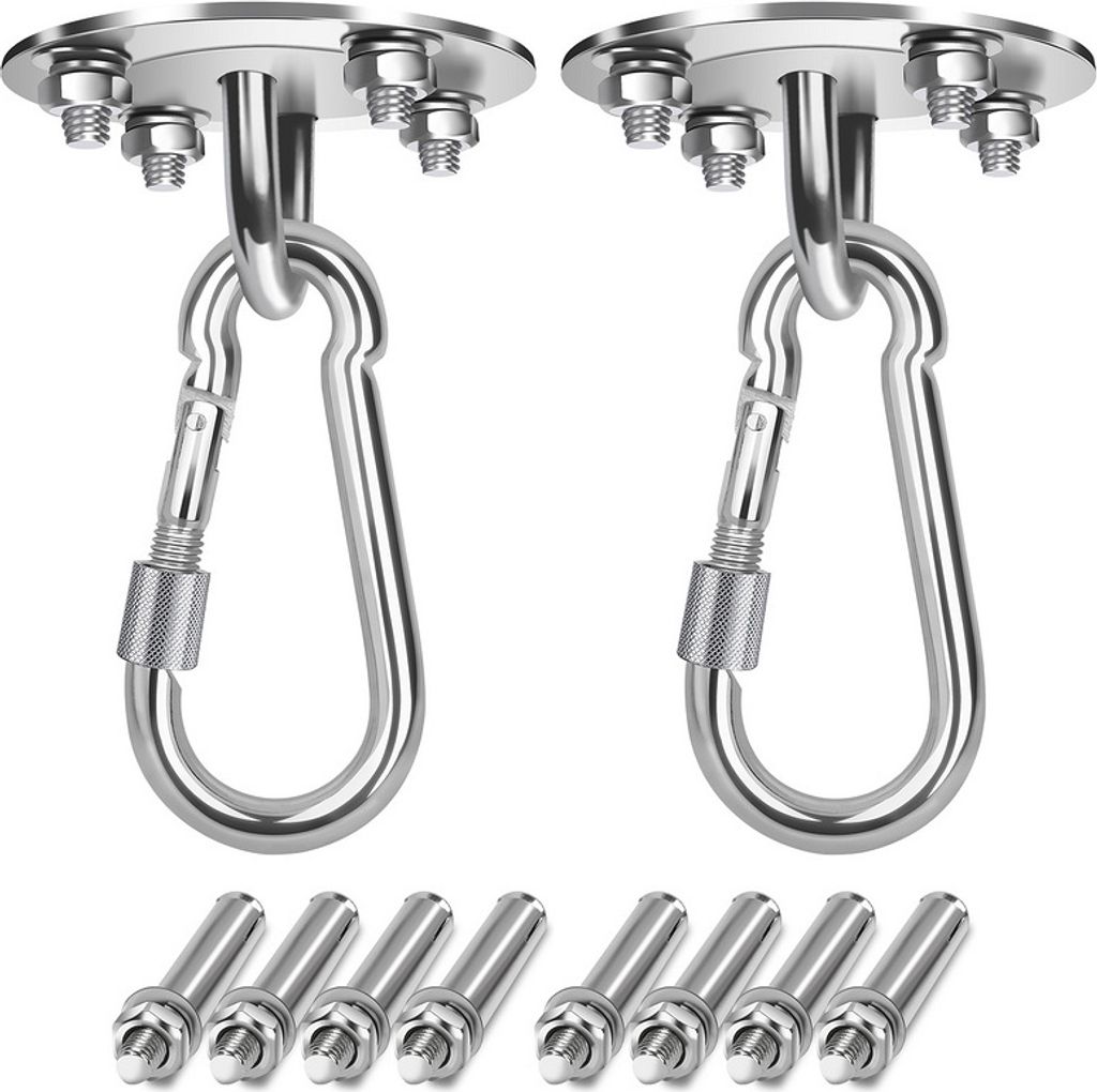 2x Deckenhaken Schaukel Hängematte Deckenhalterung Befestigung für Hängesessel Hängematte Hängelampe Boxsack Trainer Yogatuch Hängesessel Pre...