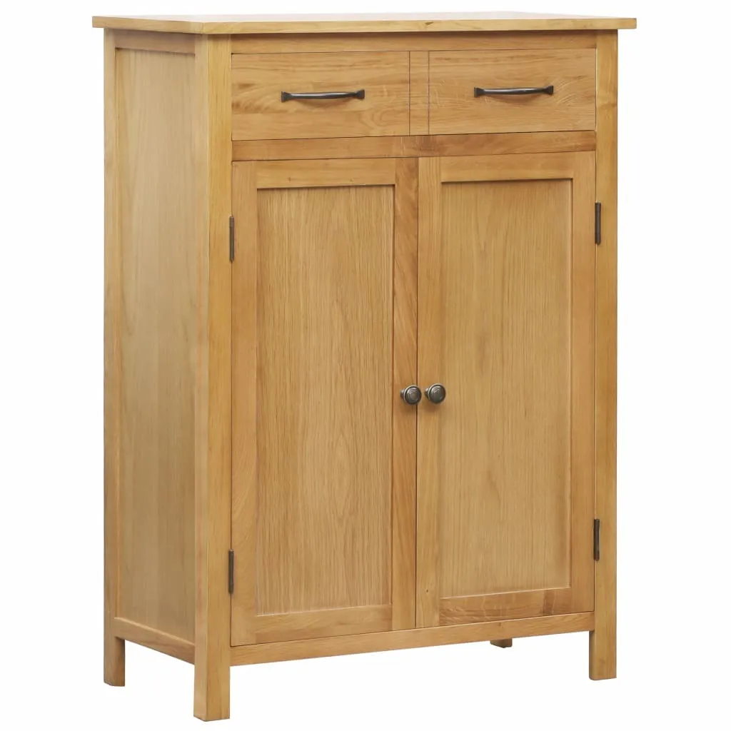 Optimisez votre entrée avec l'armoire à chaussures chêne massif stable