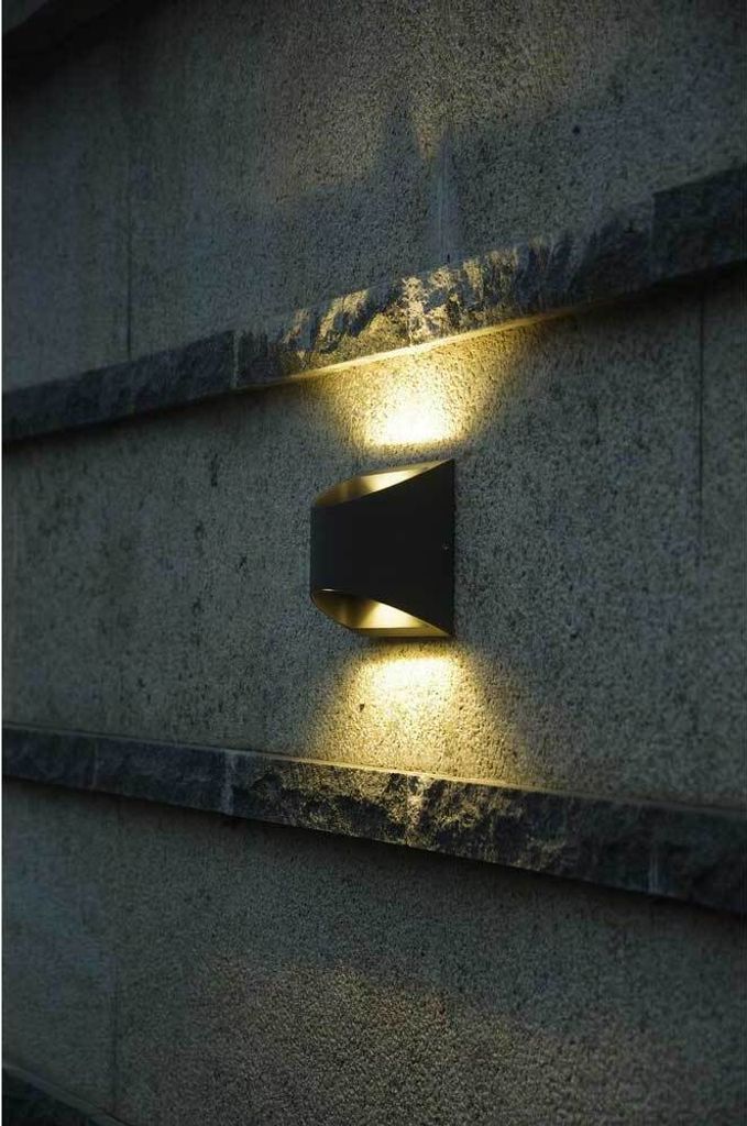 Lutec LED Außenwandleuchte Dodd anthrazit Up- & Downlight Produktbild 10