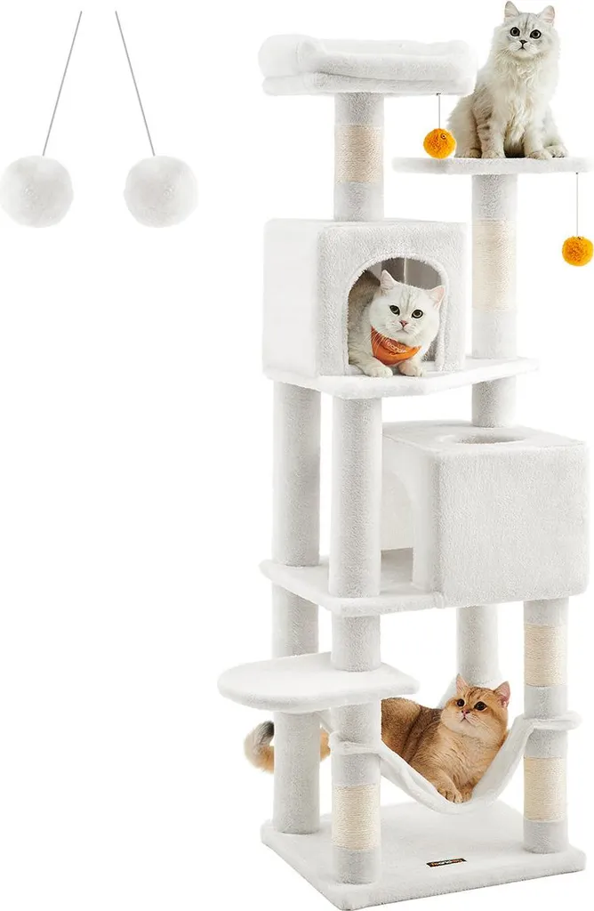 Arbre à chat idéal pour petits espaces avec griffoir et tour de guet