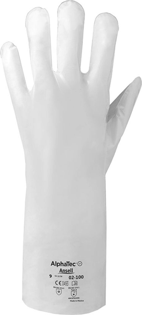 ANSELL Chemikalienschutzhandschuh ALPHATEC 02-100 Gr. 10 Uni, One Size