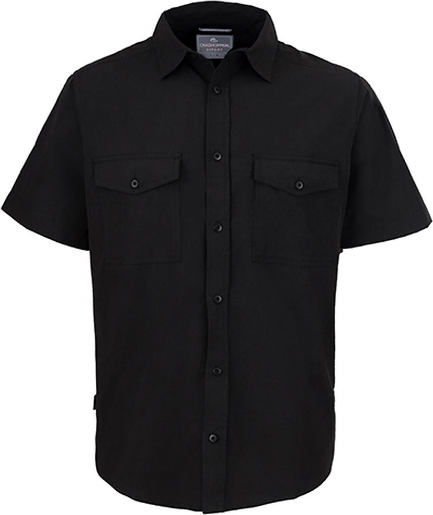 Craghoppers Expert CES003 | Expert Kiwi Short Sleeved Shirt - Farbe: Black - Größe: XXL