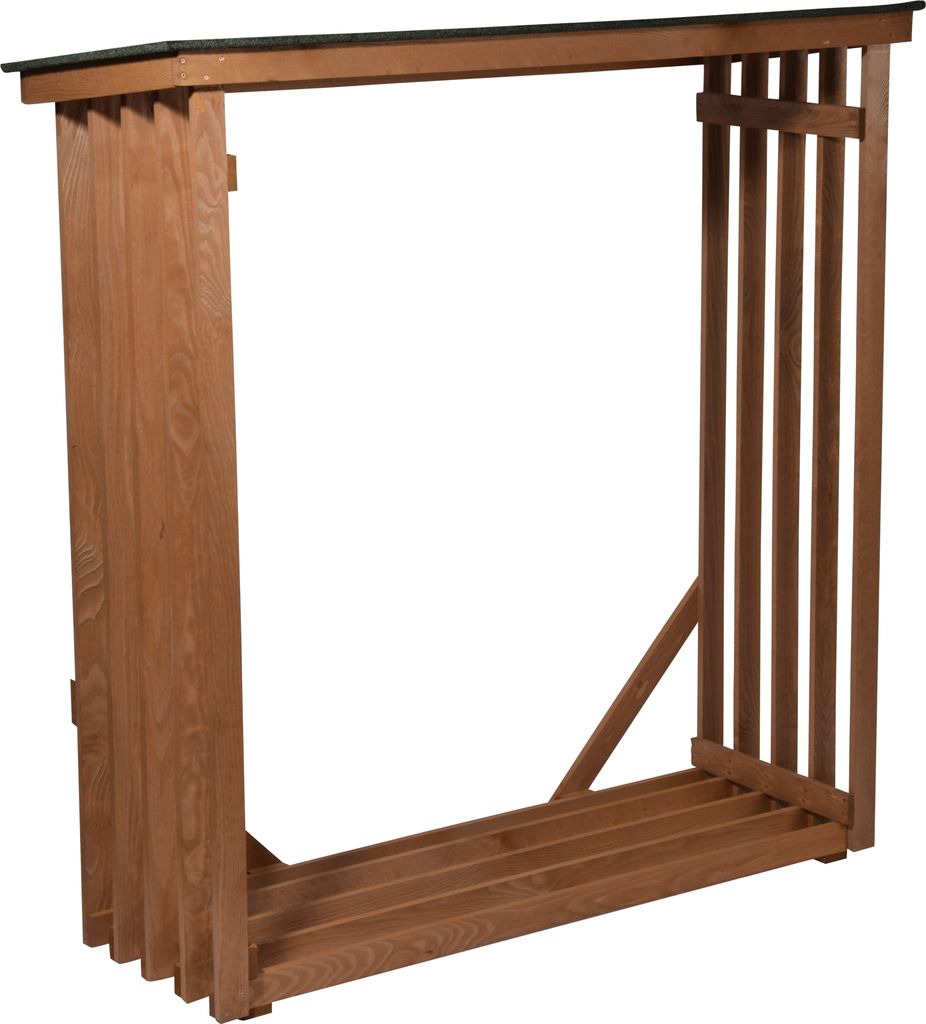 dobar Großes Kaminholzregal Wand XL aus Holz für draußen im Produktbild 3