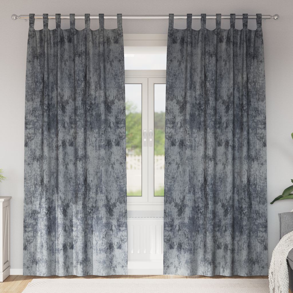 Samthosenvorhänge 2 St. mit Ösen Silbergrau 225x140 cm, Gardinen & Vorhänge DesignMöbel Neu