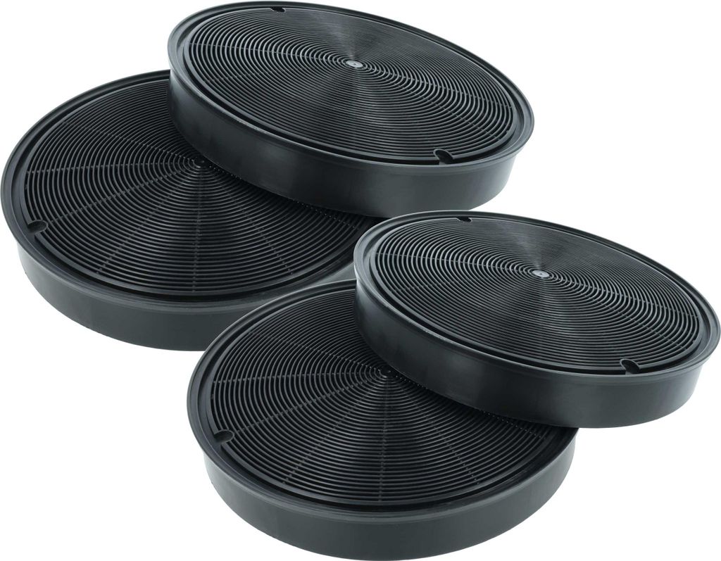 vhbw 4x Aktivkohlefilter kompatibel mit AEG 94249296701, 94249296700, 94249297300, 94249295701, 94249295700, 94249295702, AWH6430AM Dunstabzugshaube