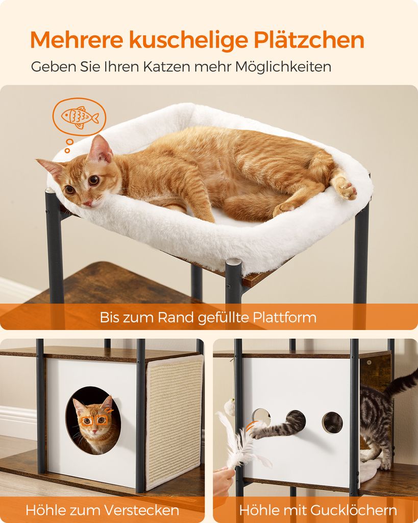 FEANDREA Kratzbaum, große Plattform Katzenturm mit Produktbild 7