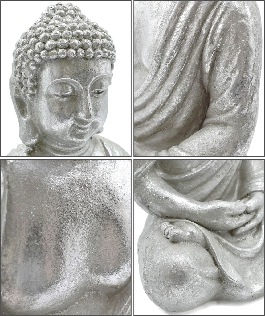 Buddha Figur sitzend 24cm groß, Dekofigur für   Kaufland.de