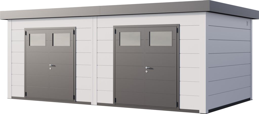 Telluria Metallgerätehaus Duo 3336+ Zweiraum-Gartenhaus Produktbild 