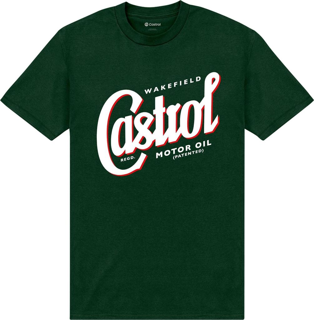 Castrol - "Registered" T-Shirt für Herren/Damen Uni PN279 (XXL) (Dunkelgrün)