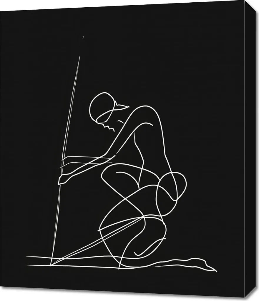 Image encadrée 60 x 70 cm Ligne - Décoration murale design minimaliste