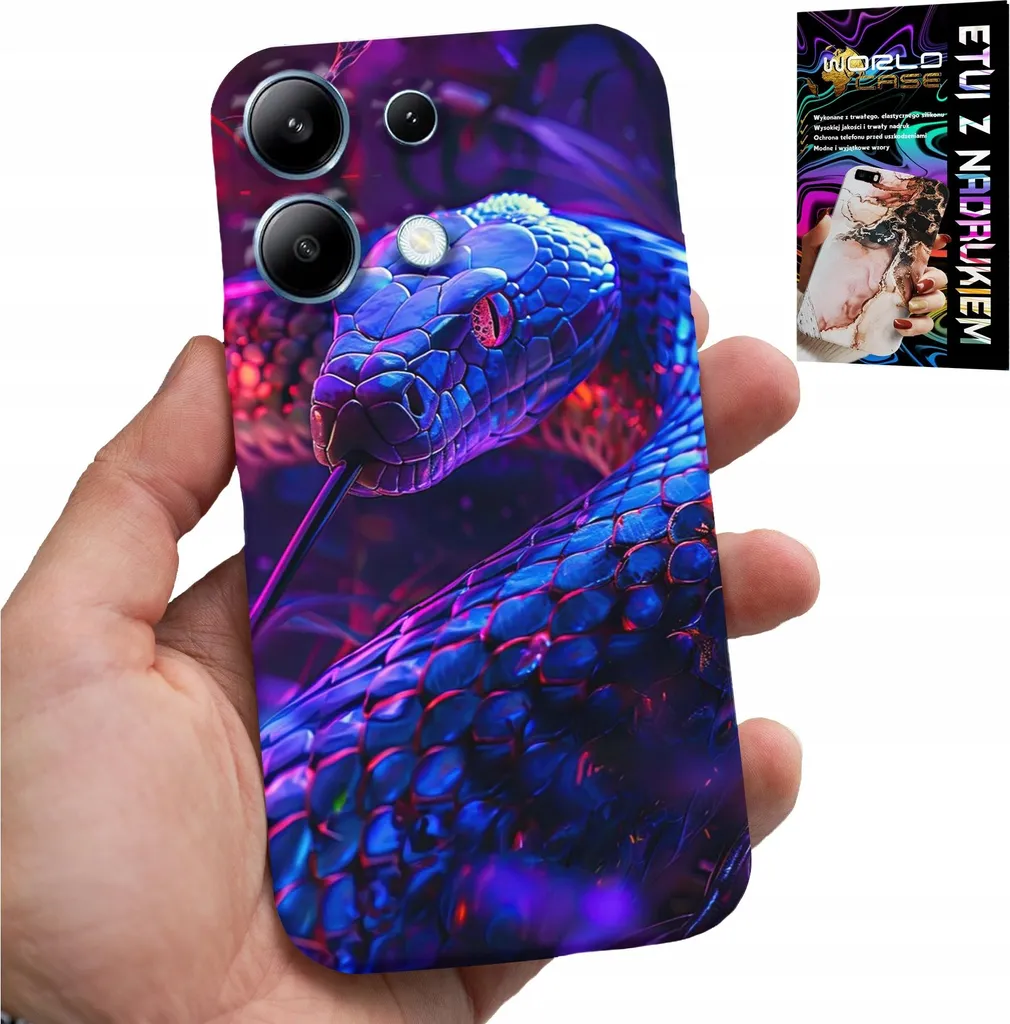 Custodia Protettiva Xiaomi Note 13 Pro 5G Serpente - Kit con Foil