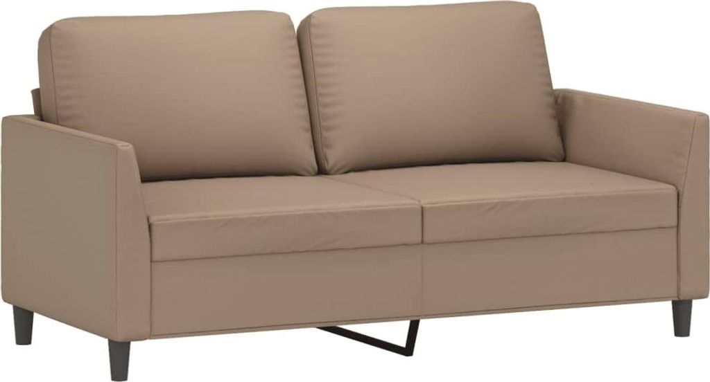 vidaXL 2-Sitzer-Sofa Cappuccino-Braun 140 cm Kunstleder