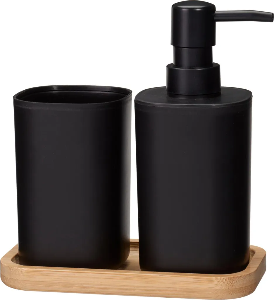 Offerta Set da bagno CUB nero 3 pezzi - Qualità Ceramica superiore