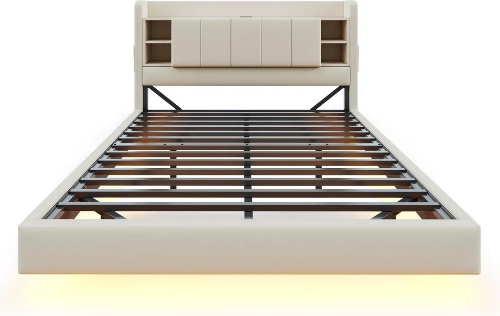 Lit Double 140x200 Idéal pour Optimiser l'Espace avec Ports USB - 8