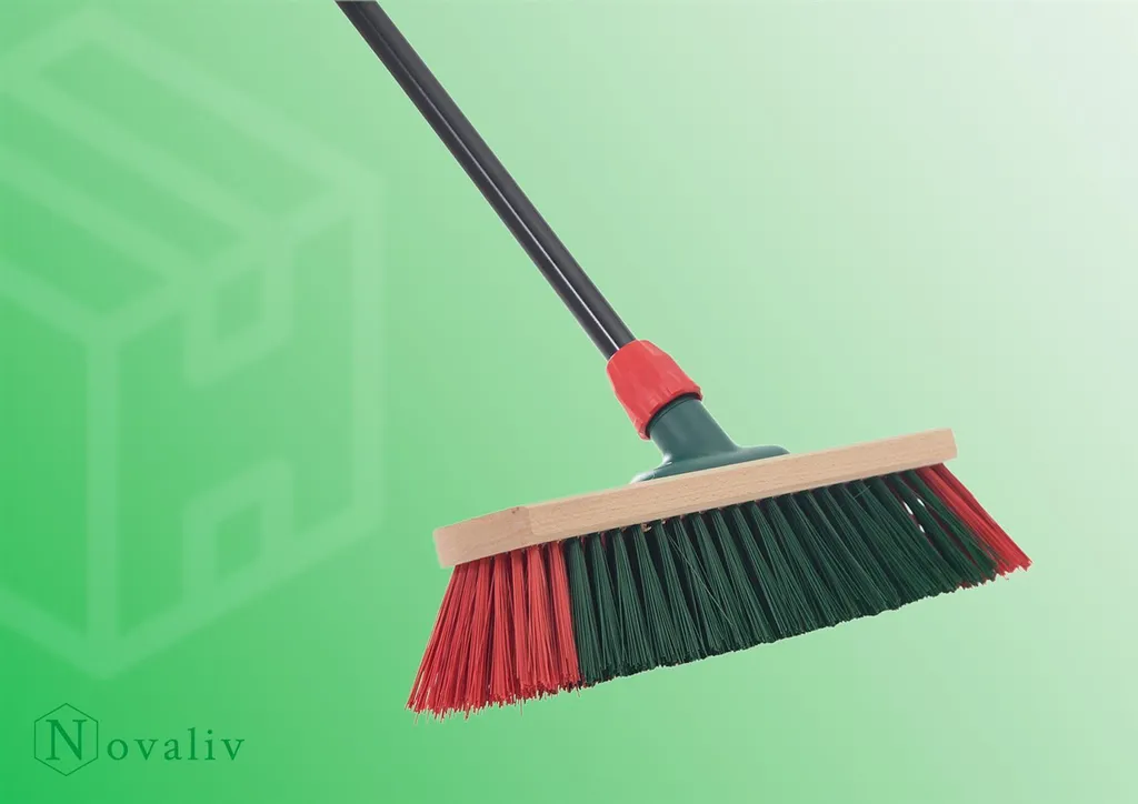 Novaliv Scopa da Giardino con Artiglio e Manico Telescopico | Set Pulizia