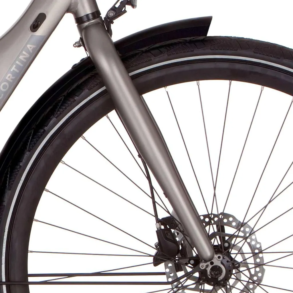 Fourche Cortina E-Mozzo Shadow Silver Matt pour rénovation vélo