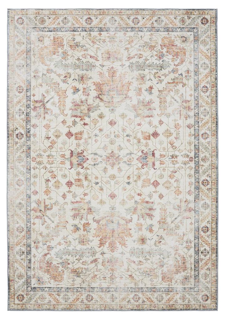 Waschbarer Teppich George Multicolor/Beige 240x340 cm Wohnzimmer Rechteckig benuta