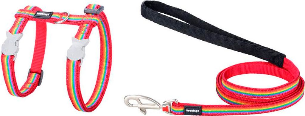 Red Dingo Rainbow Hundegeschirr 21-35 cm Rot Multicolor