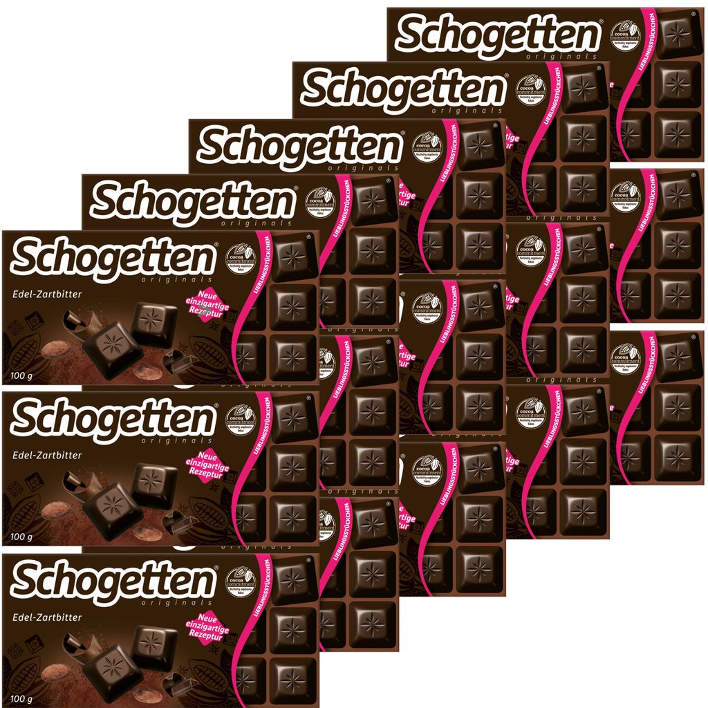 Schogetten Zartbitter Schokolade 50% Kakao VPE (15x100g Produktbild 