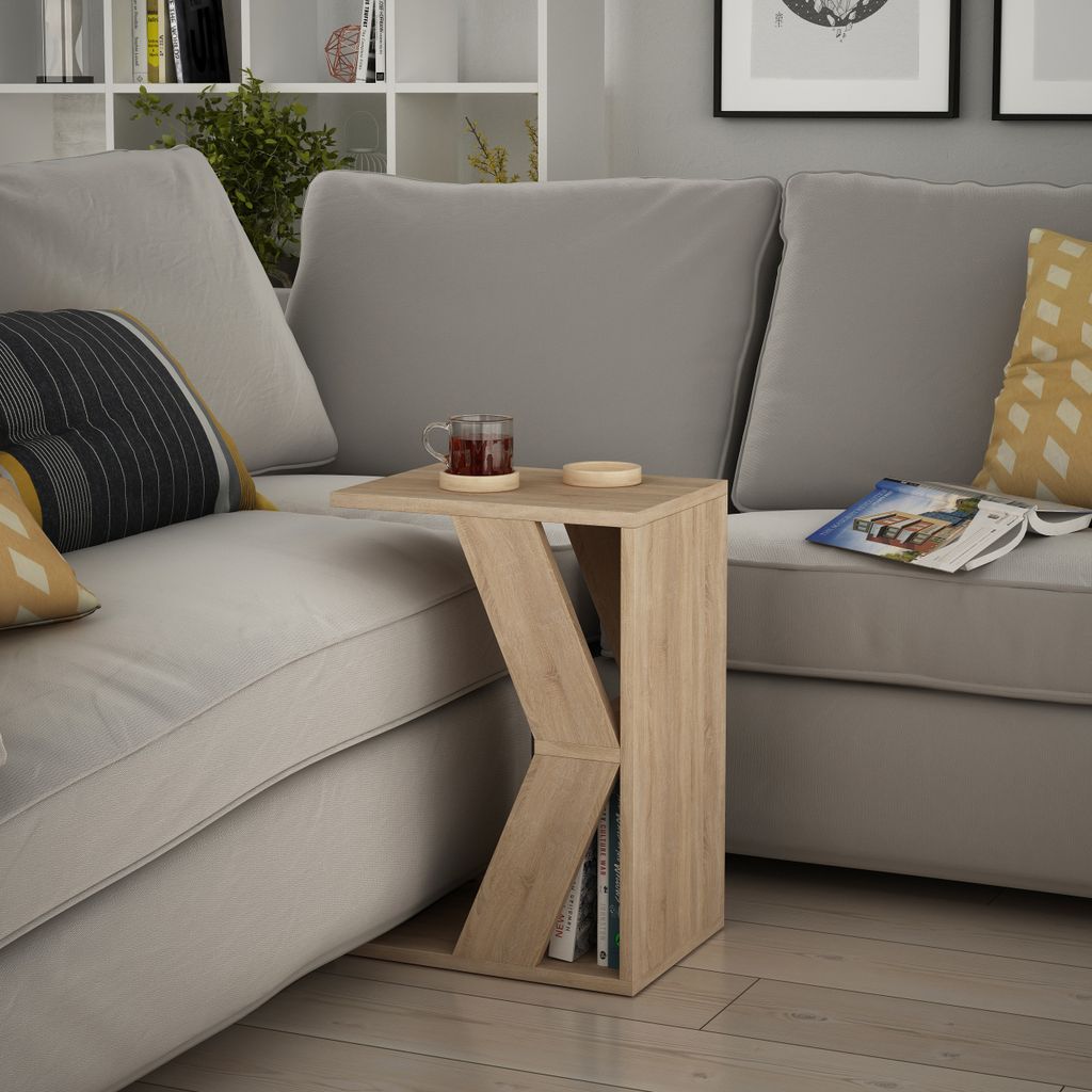 DECORTIE Naze Moderner C-Tisch Eiche ,   40 x 30 x 57 cm Produktbild 