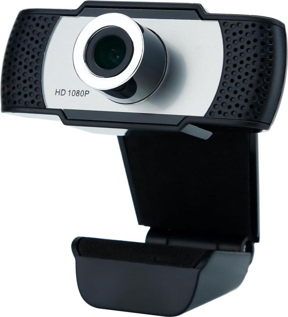 Cadorabo Webcam 1080P in Schwarz Mit Mikrofon USB 2.0 Webkamera mit drehbarem Clip