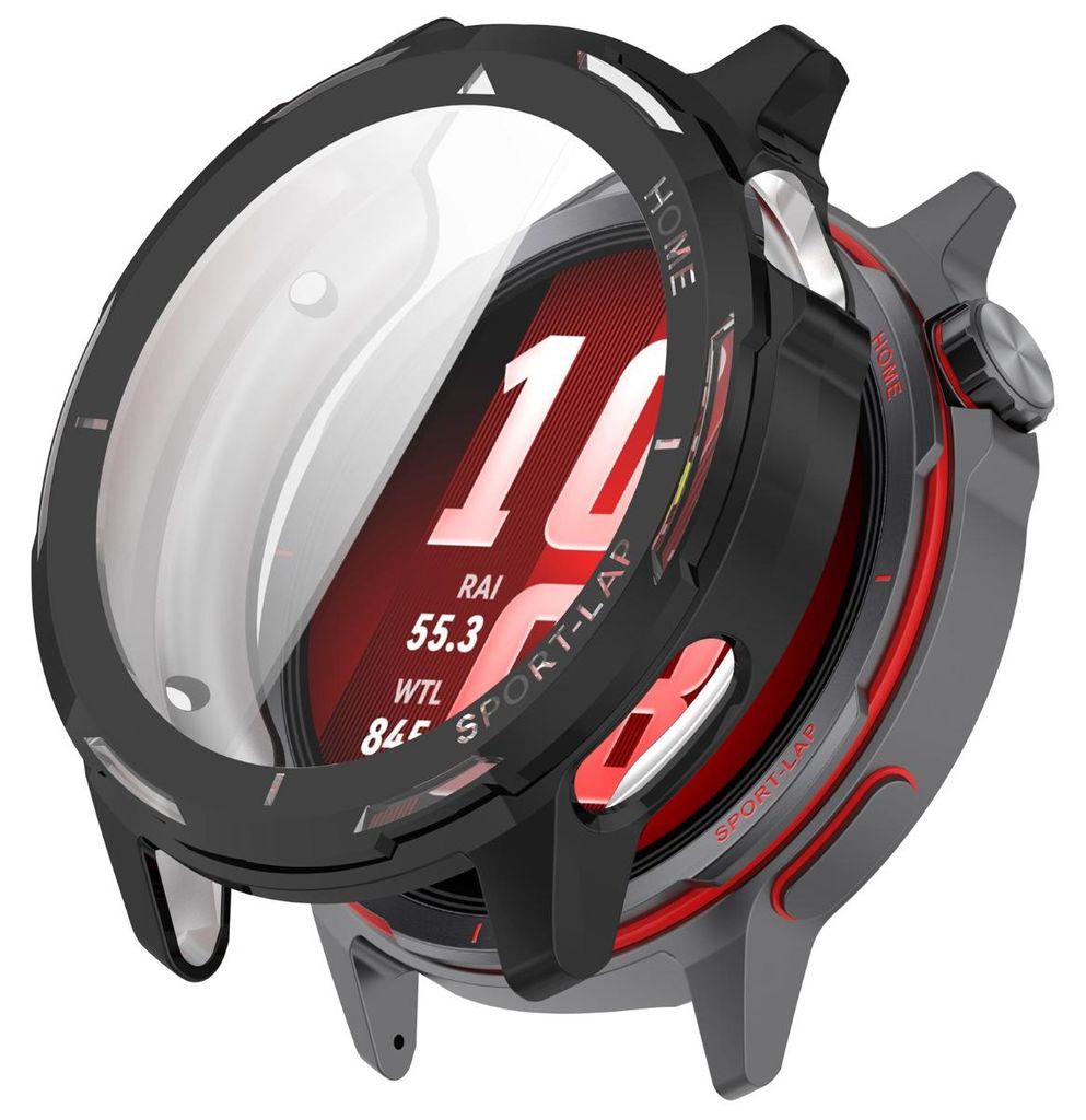 INF TPU Vollschutz-Hülle für Huawei Watch GT Runner2, leicht, passgenau Schwarz