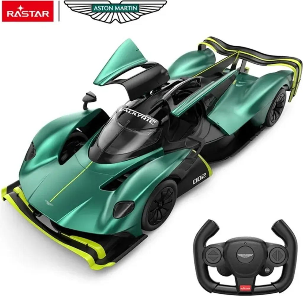 Voiture télécommandée de salon Aston Martin Valkyrie verte pour circuit