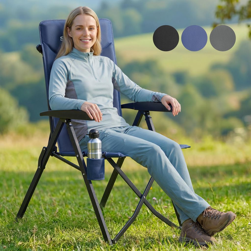 SONGMICS Campingstuhl faltbar, 2er Set, 95°-150° Produktbild 