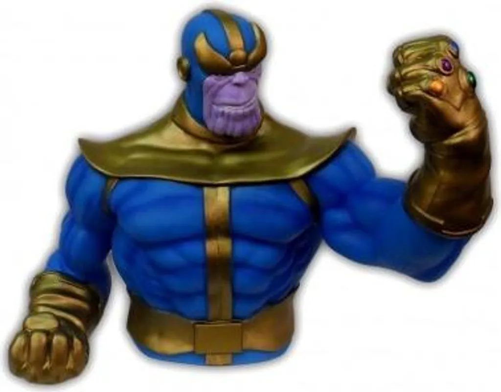 Tirelire Thanos Marvel Incassable Détails Sculptés Buste Figurine 20cm