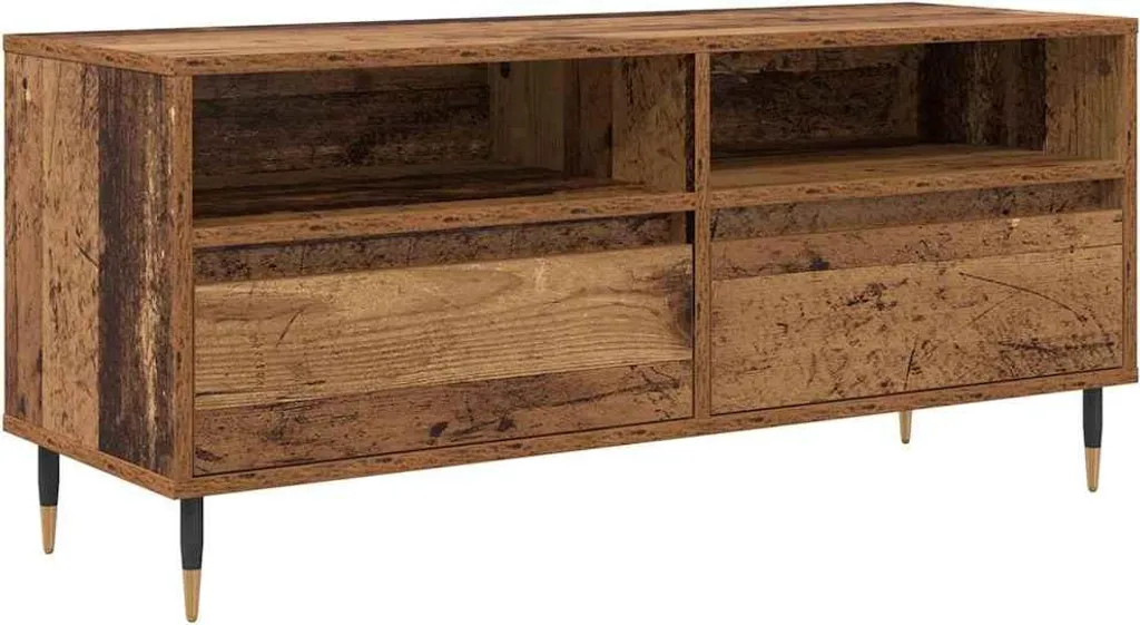 Mobile Supporto TV vidaXL 100cm - Legno Recuperato e Ferro Robusto