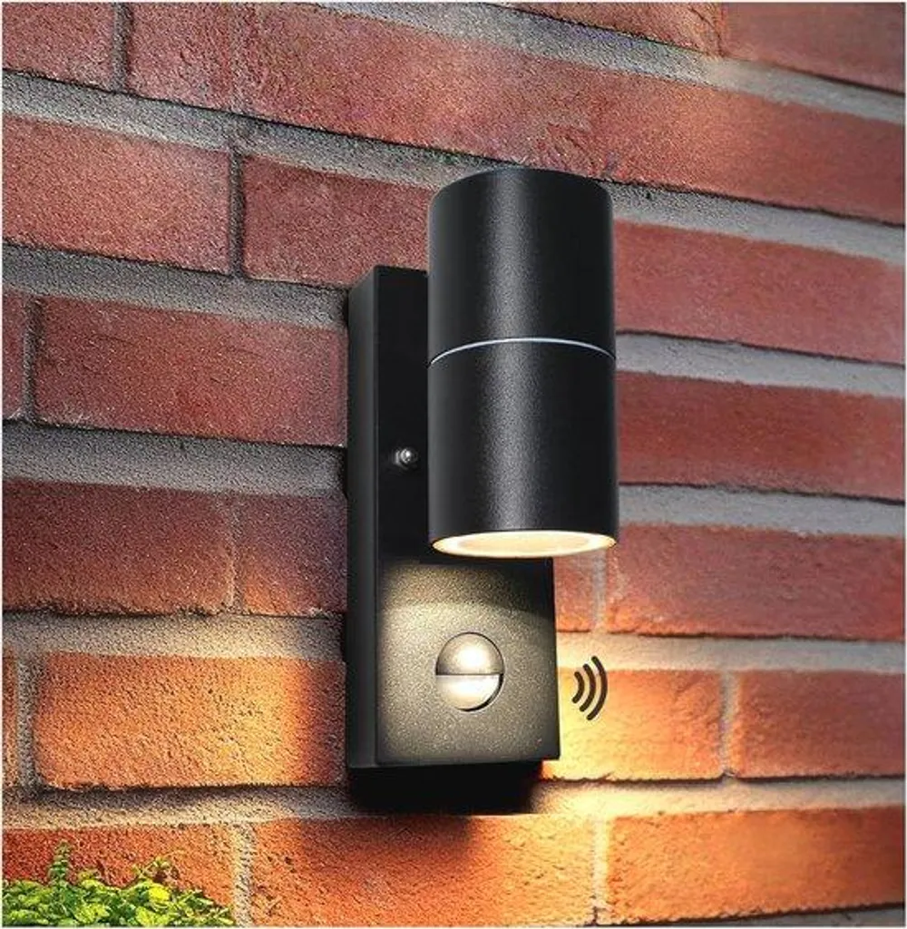 Éclairage de jardin LED avec détecteur, applique murale pour entrée IP44