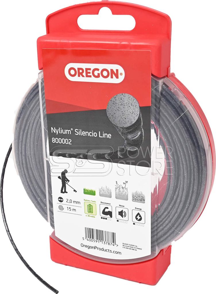 Oregon Mähfaden Nylium Silencio 2,0mm x 15m Akku Rasen Produktbild 