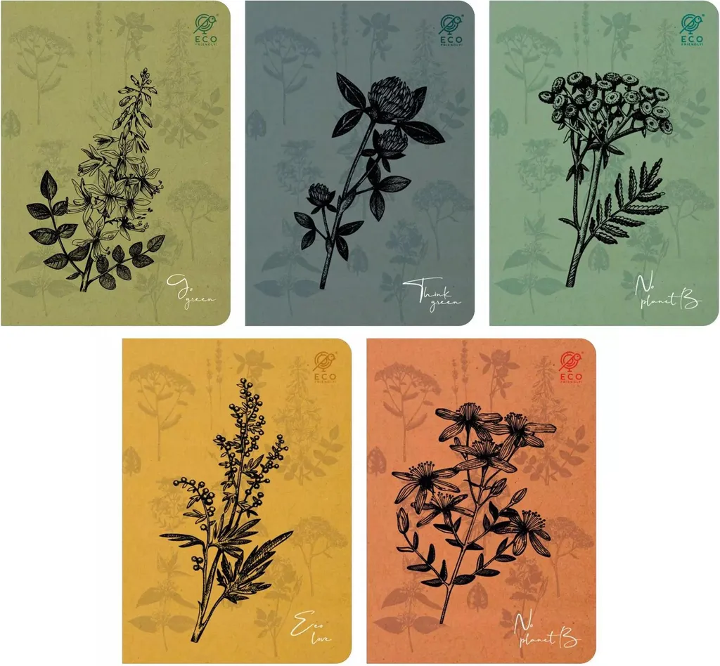Kit Scuola 10 Quaderni A5 By Nature Herbs - Resistenti e Capienti
