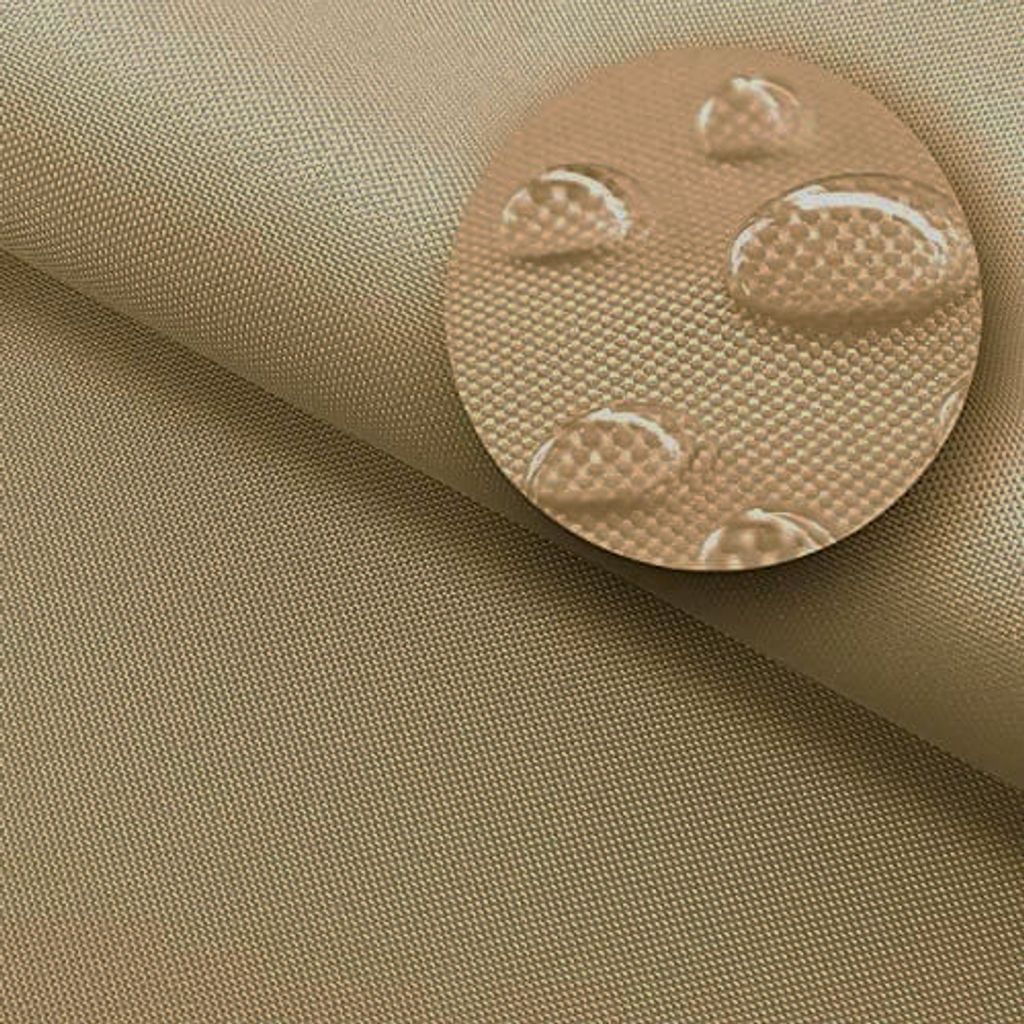 Oxford Stoff wasserdicht PVC-beschichtet - Cappuccino, 160 cm breit | Outdoor Meterware für Pavillons, Vorhänge, Abdeckungen, Balkon, Garten, wet...