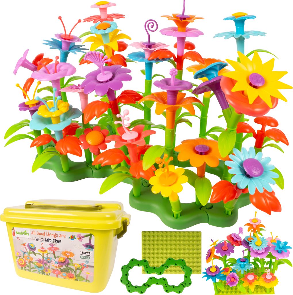 Malplay Bauklötze Blumen Kreative Blöcke Gartenbau Geschenk Produktbild 