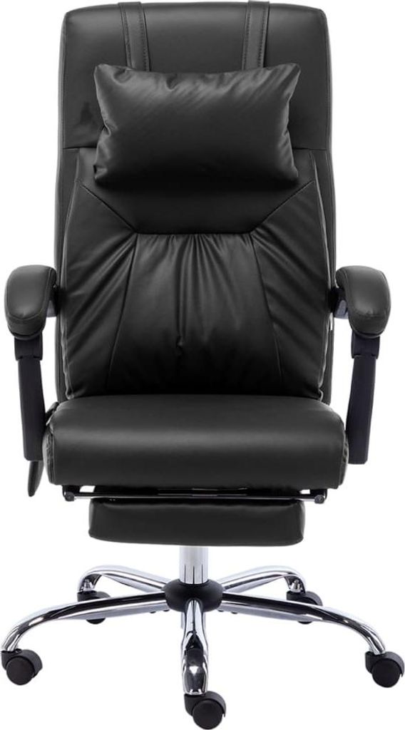 vidaXL Massage-Bürostuhl Schwarz Kunstleder