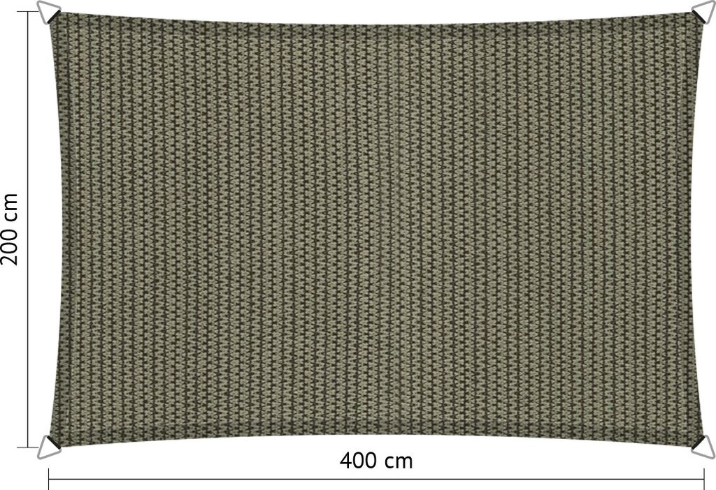 SHADOW COMFORT 2 x 4 m Viereckiges Rechteck Sonnensegel Desert Storm