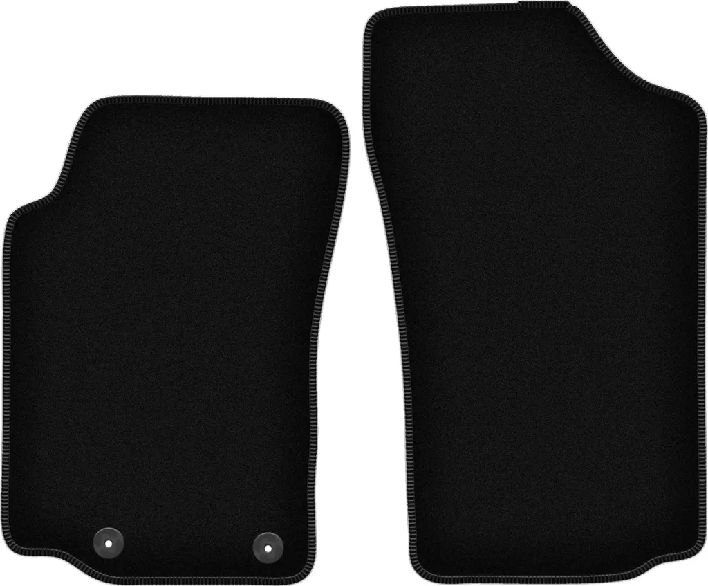 Wielganizator Tappetini anteriori in velluto per Peugeot 306 (1993-2001, cabriolet) neri, set 2 pz, con fissaggi