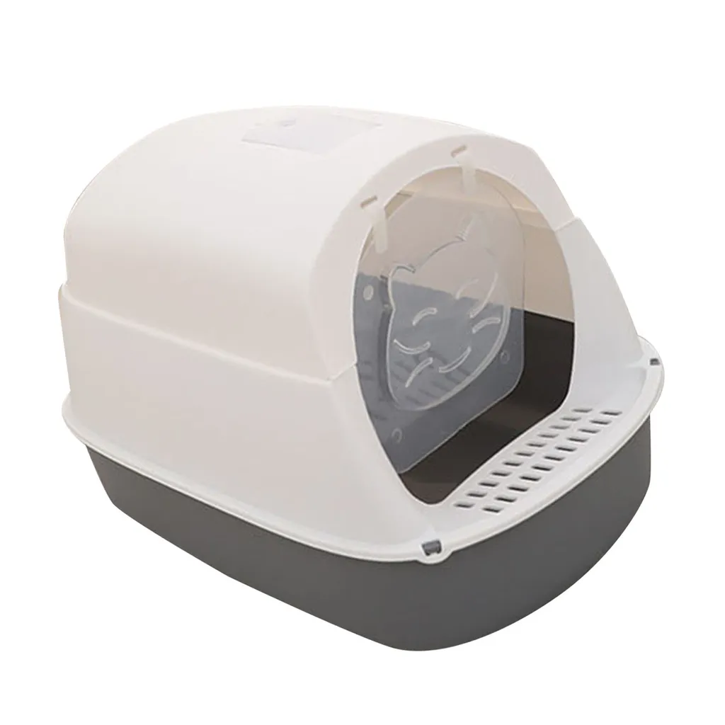 Maison de toilette pour chat entièrement fermée avec entrée frontale
