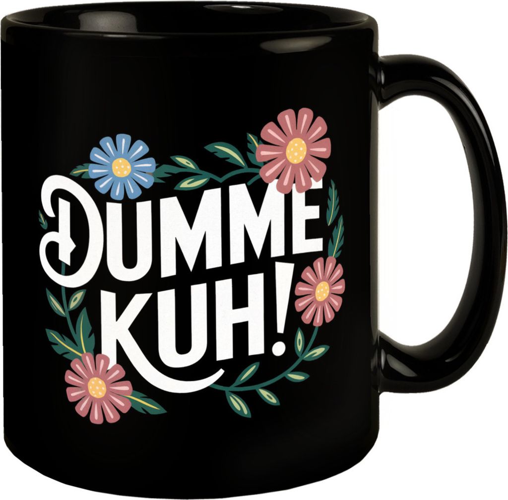 Dumme Kuh Blumensprache Tasse