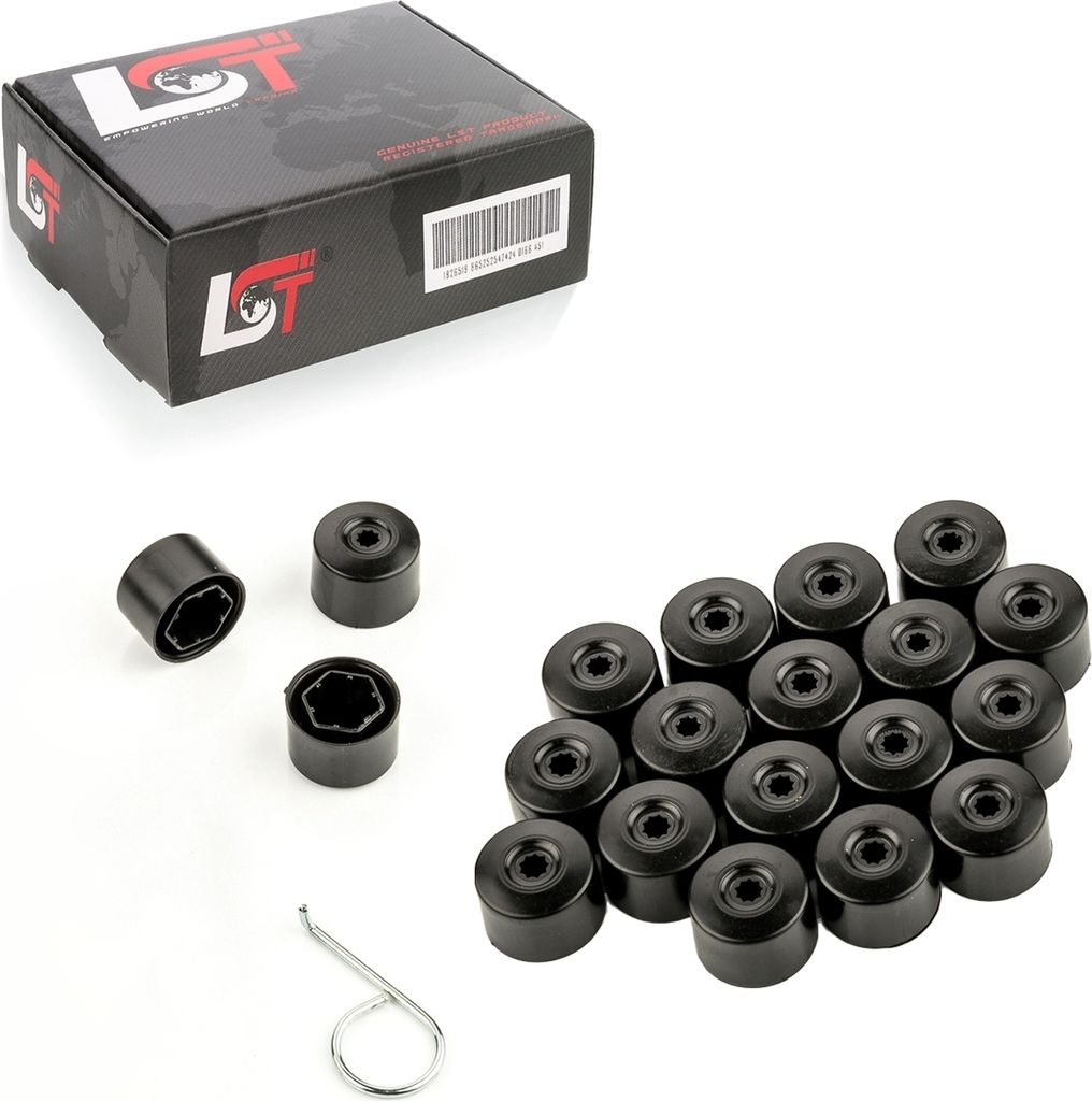 20x Radschrauben Abdeckkappen Radschraubenkappen 17 mm schwarz matt für BMW MINI