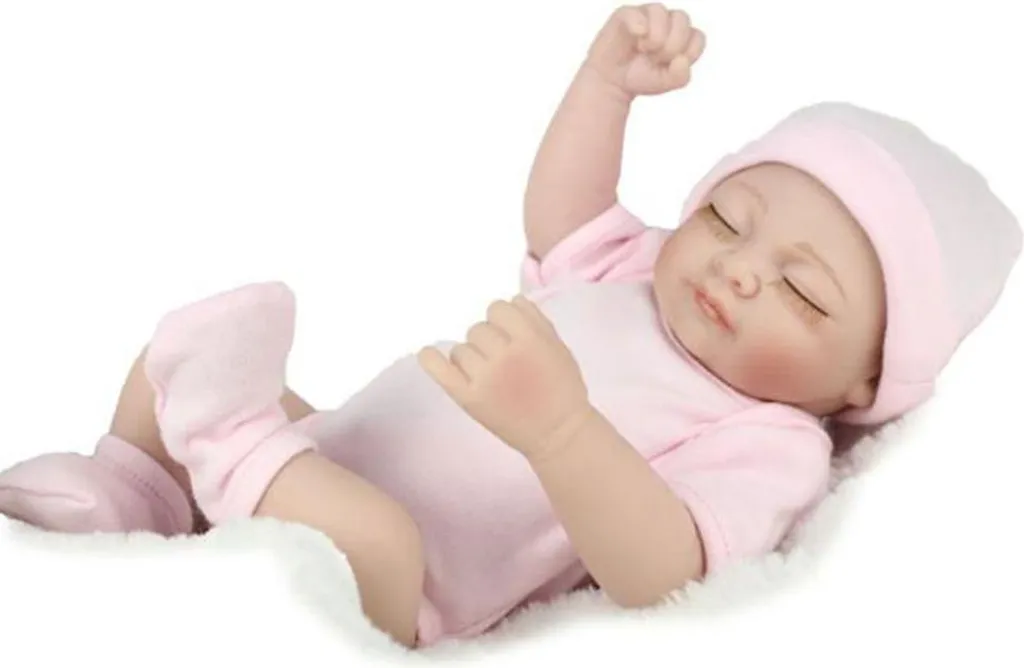 Bébé de simulation souple lavable, jouet éducatif en vinyle bleu