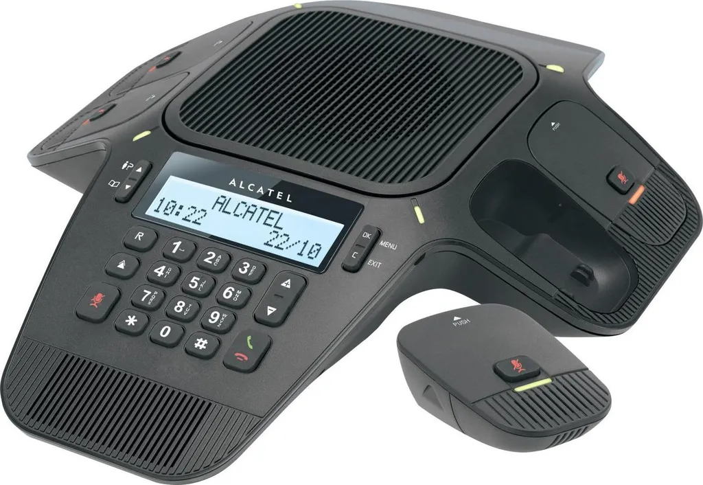 Alcatel 1800 Téléphone Conférence DECT Noir Identification de l'Appel