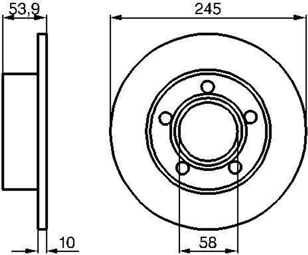 BOSCH 0 986 478 461 - OE 4B0 615 601 Bremsscheibe für A6 (4B)