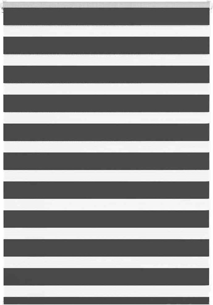 "2026 Aktion"Doppelrollo - elegantes Design - Sichtschutz/Lichtschutz - Schwarz 115x100cm Stoffbreite 110,9cm Polyester DE601270 - Rollos