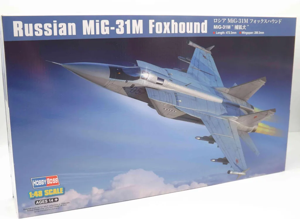 Maquette à monter MiG-31M Foxhound Russe HobbyBoss 81755 Échelle 1:48