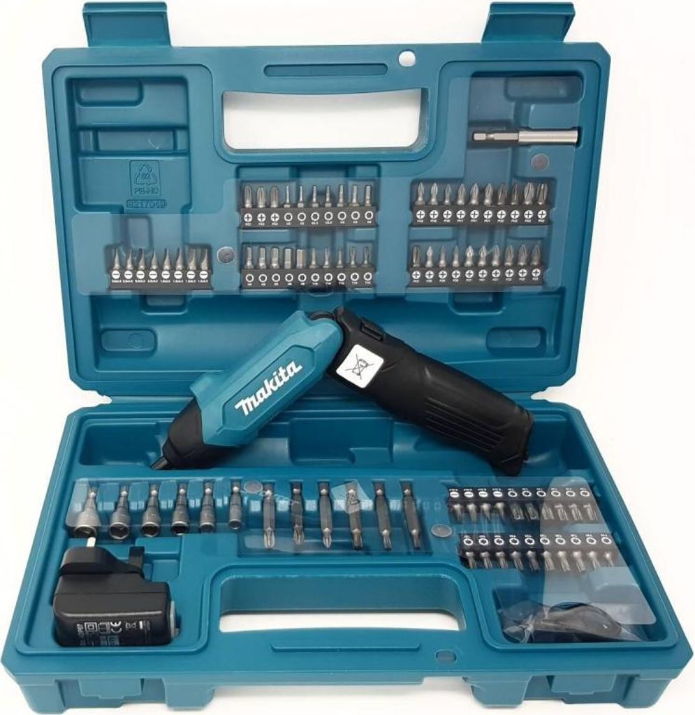 Makita DF001DW, Schwarz, Blau, 220 RPM, 3 Nm, 4 Nm, Akku, Produktbild 