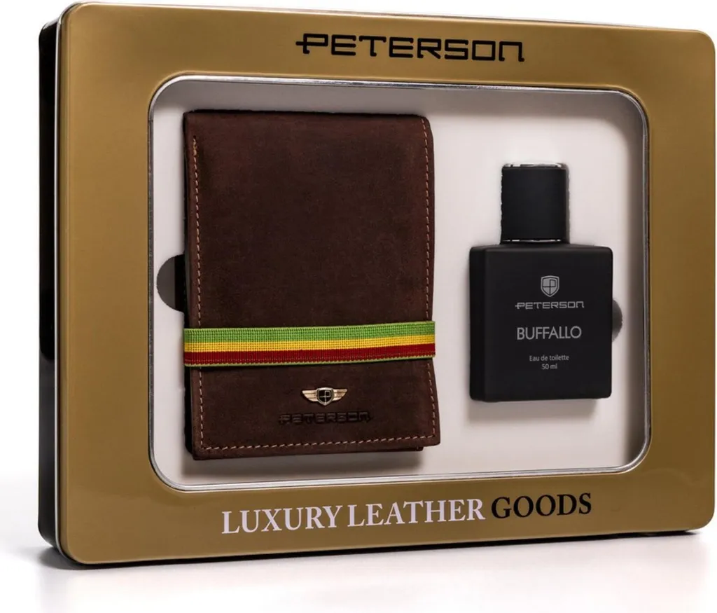 Cofanetto Peterson Uomo: Portafoglio in Cuoio e Fragranza Exclusive