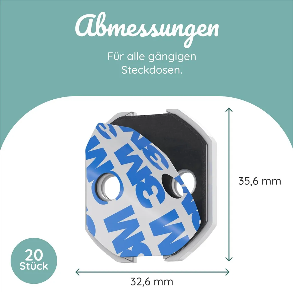 Protéger les Prises Électriques du Bébé - Set de 20 Protections Noires Fixes